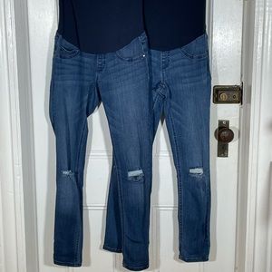 Motherhood Maternity Indigo Blue skinny Jeans size small